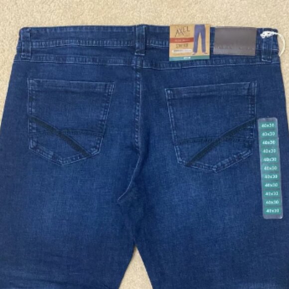 T K AXEL Jeans Men’s Slim Boot Stretch Blue Denim Jeans Size 40x30 - Picture 2 of 6